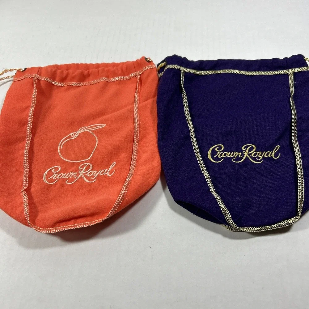 Lot 5 Crown Royal Bottle‎ Bags Green Taupe Purple Peach Crafts Recycle